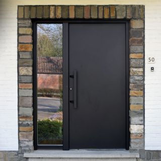 Ramen Deuren Pvc Aluminium Zwart Boechout 001A