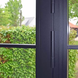 Zwarte aluminium deur steellook