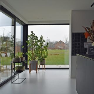 Aluminium Ramen Deuren Schuiframen Geel Ral9005 Zwart 08