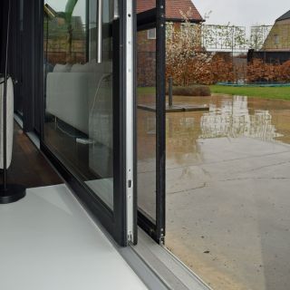 Aluminium Ramen Deuren Schuiframen Geel Ral9005 Zwart 15