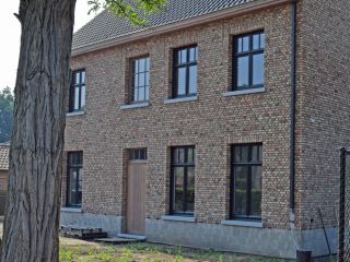 ramen aluminium zwart hout eik