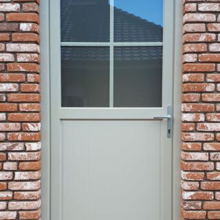 PVC ramen zijdegrijs RAL7044 jalouzie