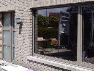 Renovatie PVC ramen RAL7039 taupe grijs